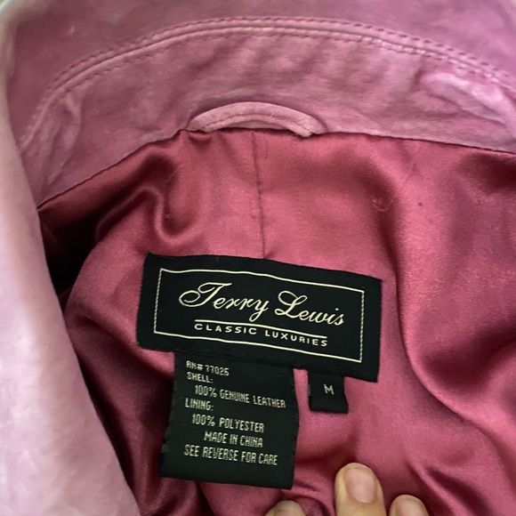 VINTAGE TERRY LEWIS pink suede jacket - Picture 6 of 6